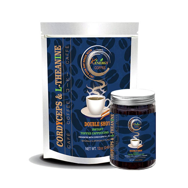 Double Shot Instant Toffee Cappuccino Mix 340g Elevate Your Energy with Kenergy Coffee