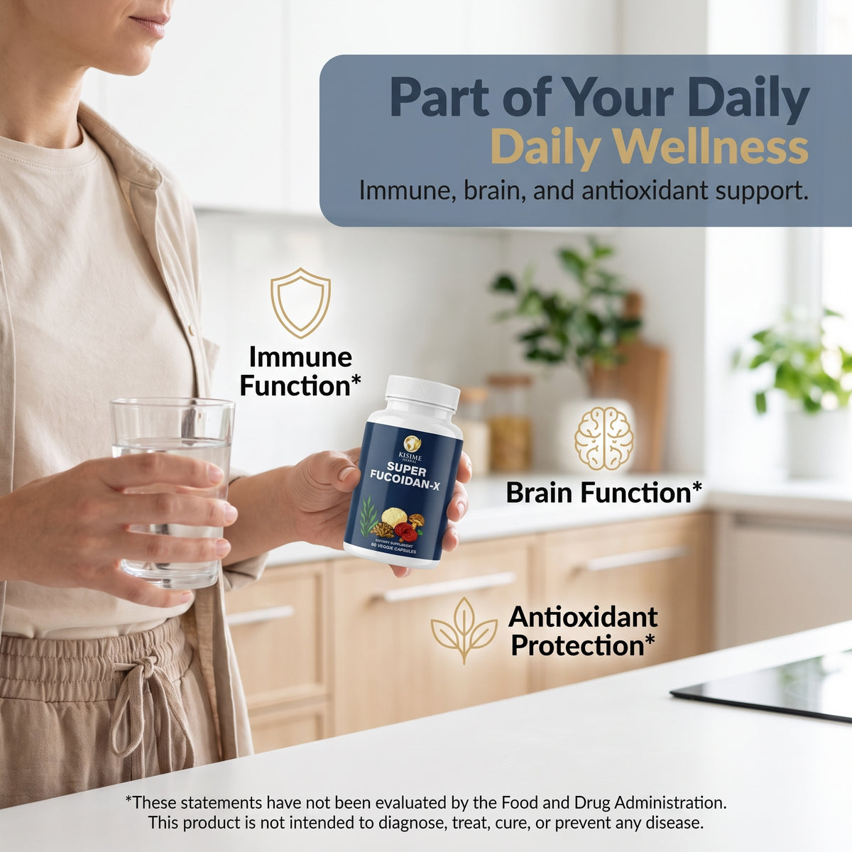Super Fucoidan-X Fucoidan & 7-Mushroom Capsules