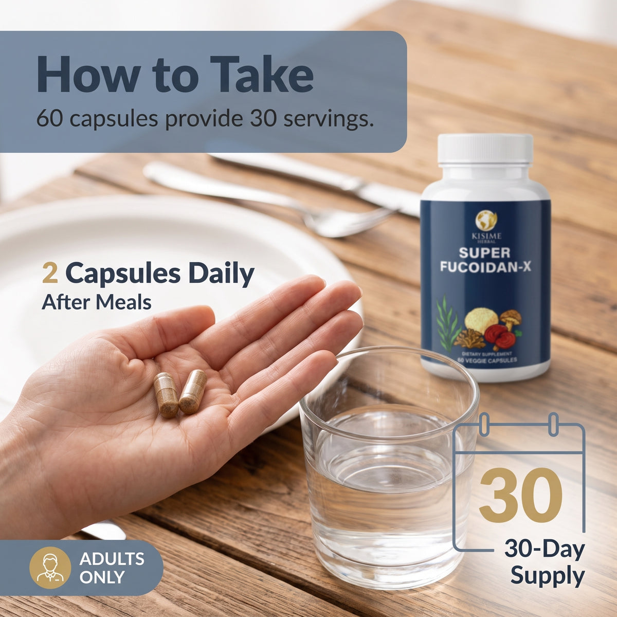 Super Fucoidan-X Fucoidan & 7-Mushroom Capsules