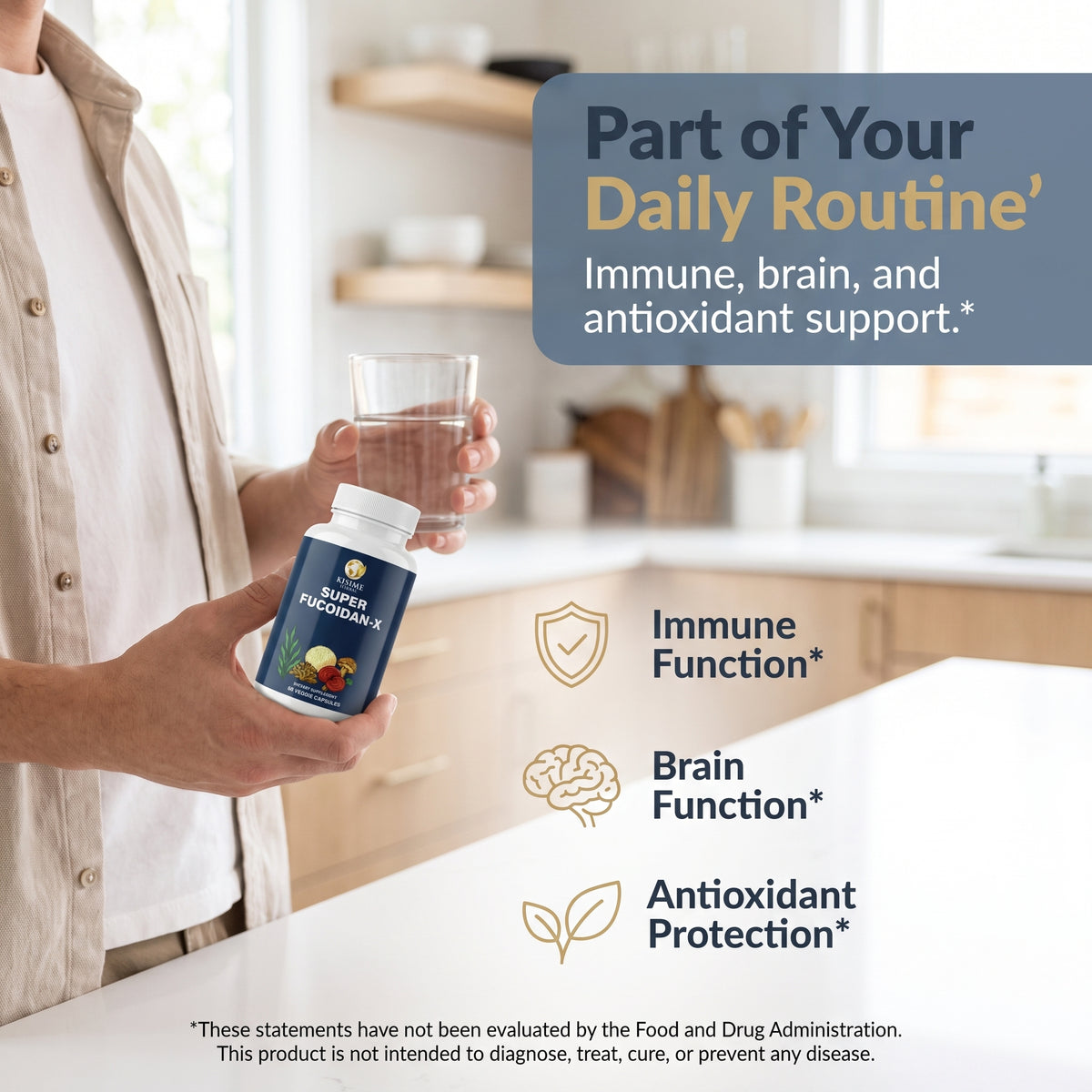 Super Fucoidan-X Fucoidan & 7-Mushroom Capsules
